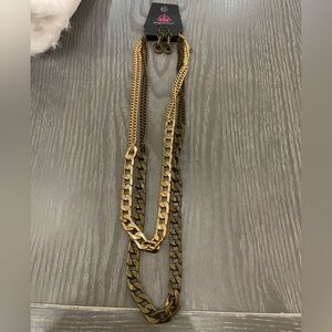 Paparazzi chain jewelry set necklace earrings